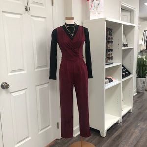 Suede jumpsuit